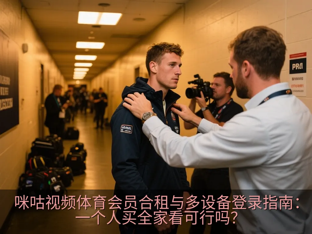 温馨现代的客厅中，电视屏幕上显示着抽象的体育赛事统计图表